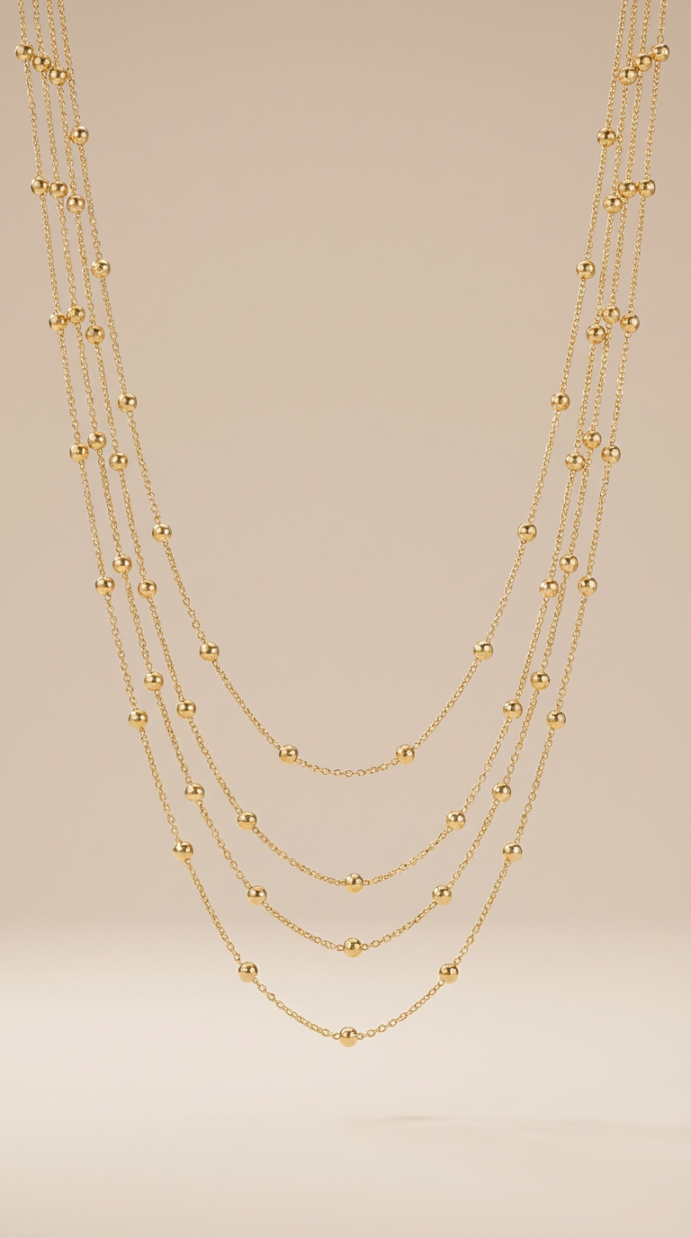 Five layers Necklace chains