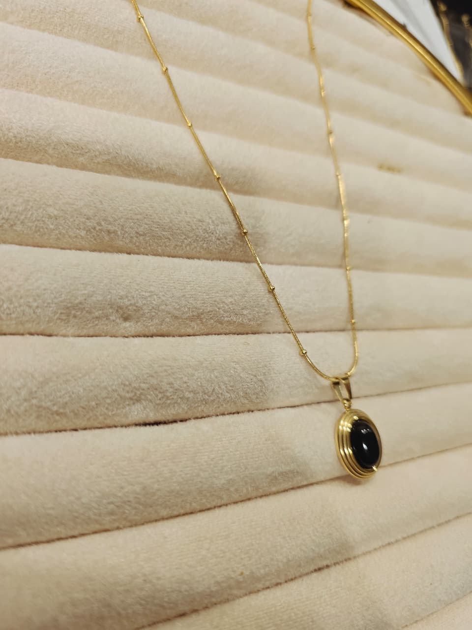 Boll chain black necklace