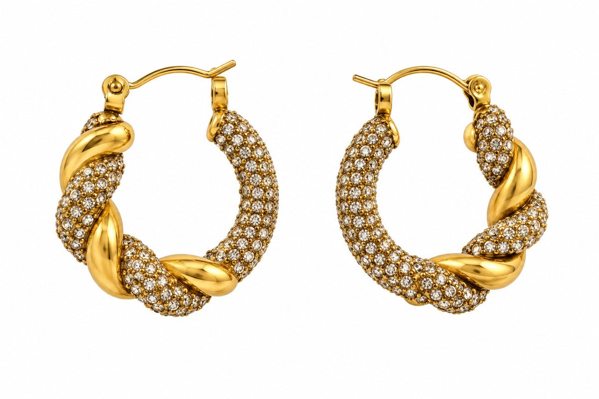 New Twisted Hoop Earrings