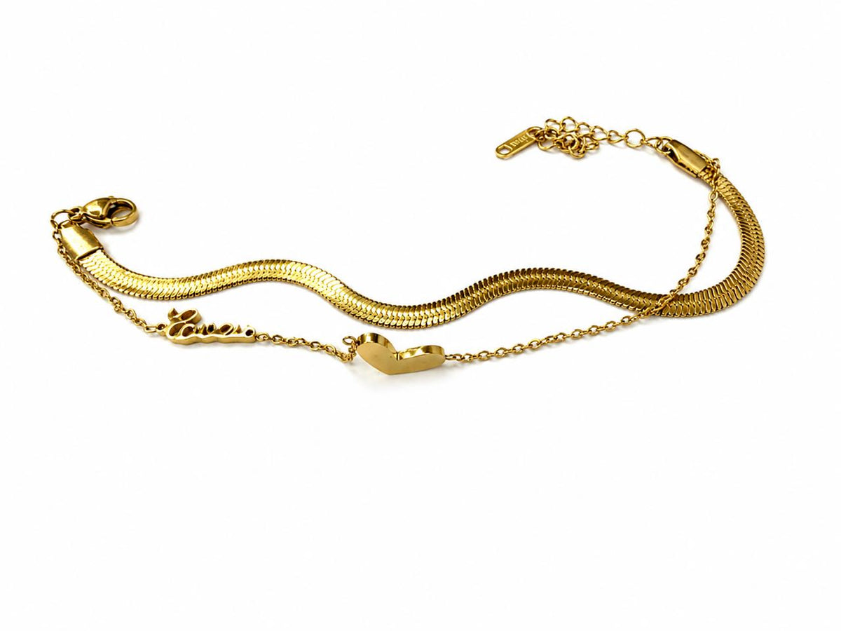 Twisted heart bracelet