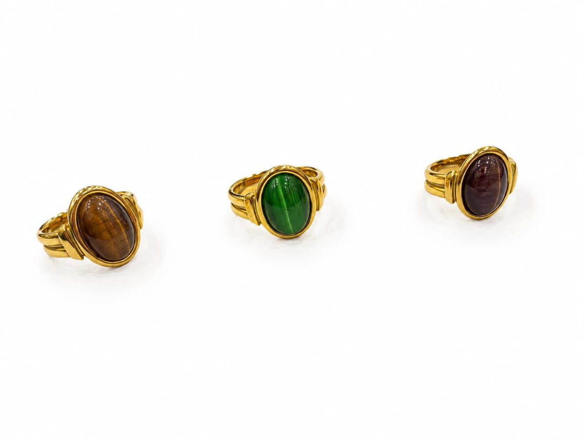 Natural Stone Adjustable Ring
