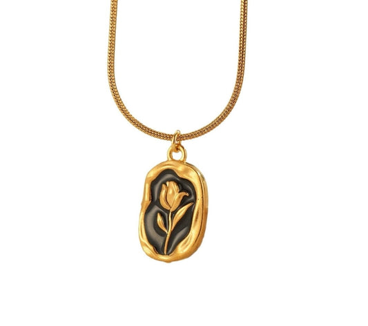 Rose Necklace black