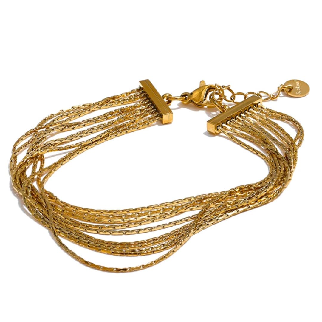 Ten layer bracelet