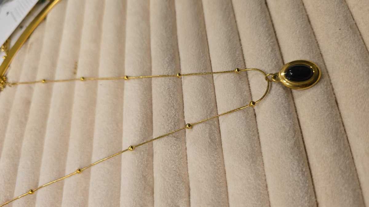 Black Boll Chain Necklace 2