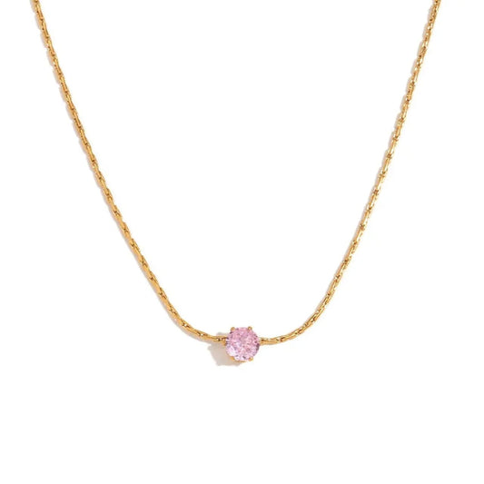 Pink Zircon necklace