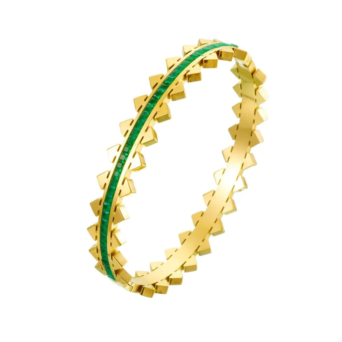 Arrow Green Bangle