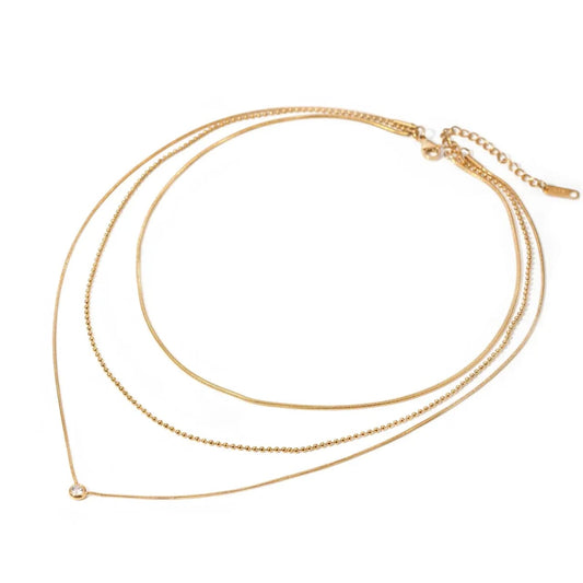 Three Layer zircone Necklace