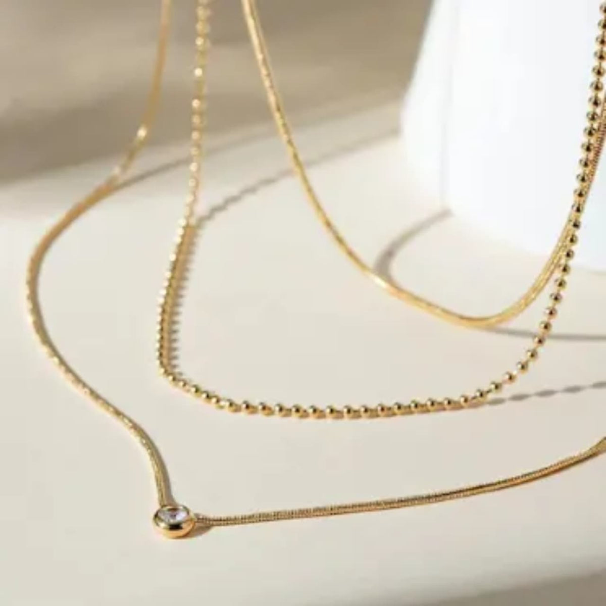 Three Layer zircone Necklace