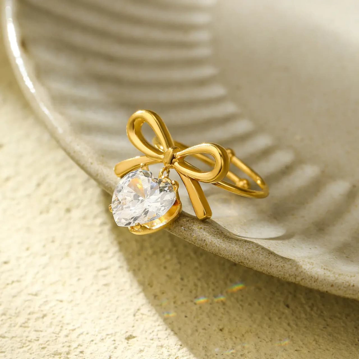 Bow Zicone Ring [Adjustable]
