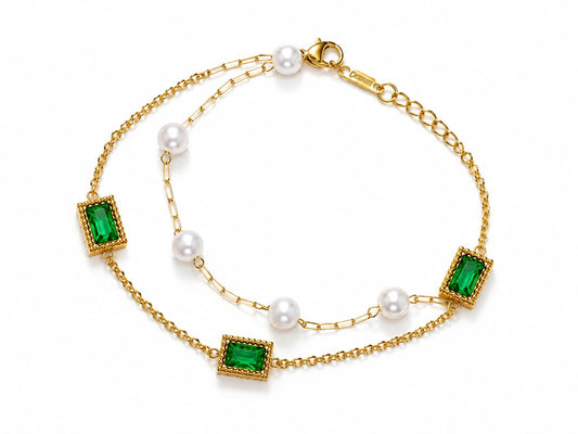 Emerald Peals Bracelet