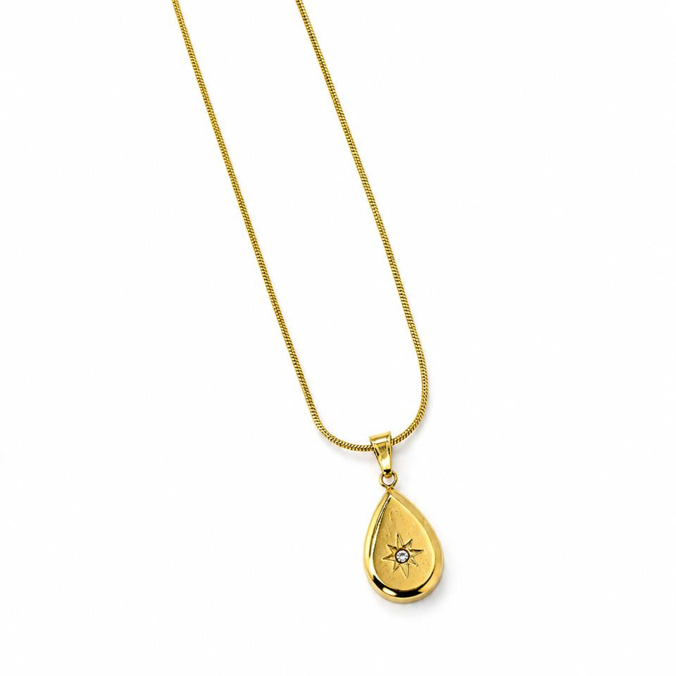 Zircon drop necklace