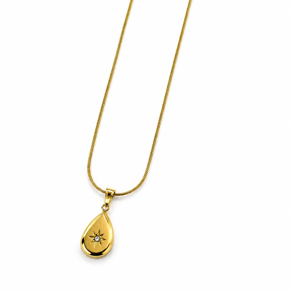 Zircon drop necklace