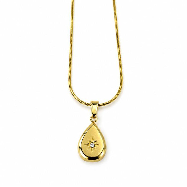Zircon drop necklace