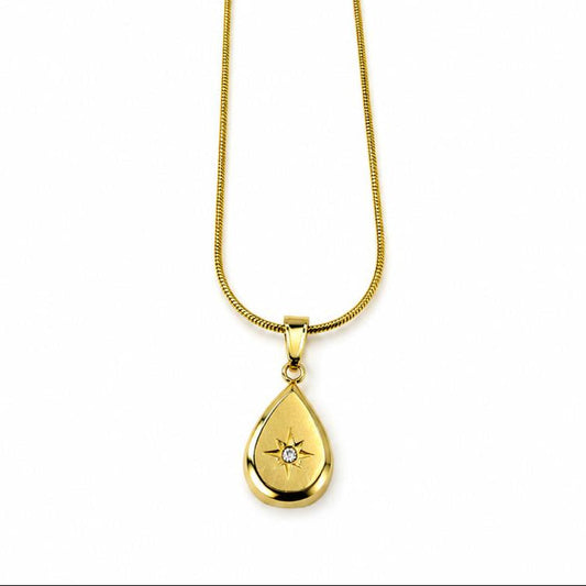 Zircon drop necklace