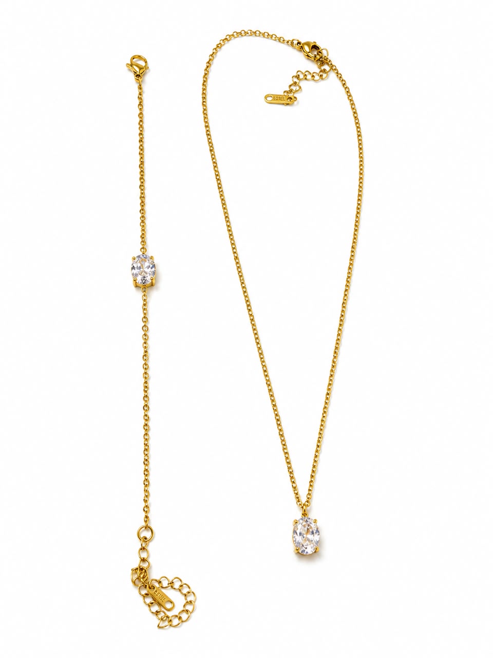 Oval Zircon Necklace