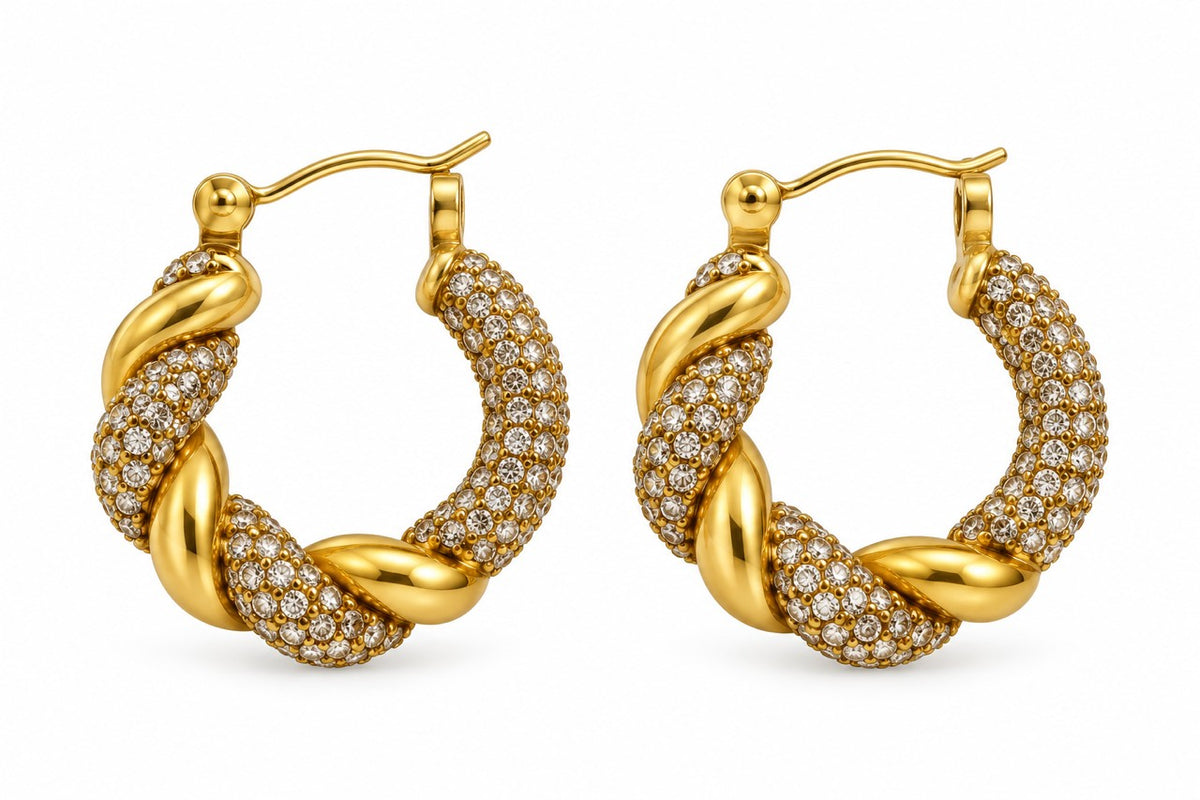New Twisted Hoop Earrings