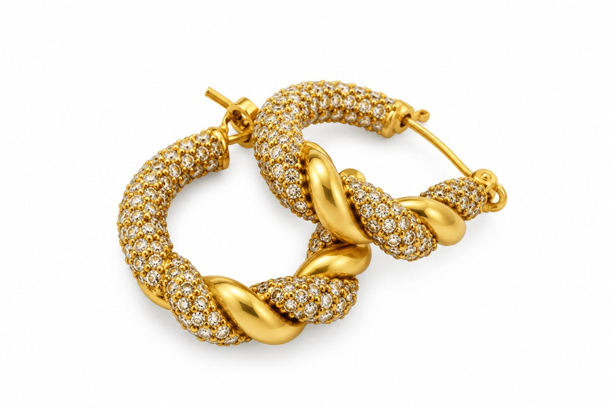 New Twisted Hoop Earrings