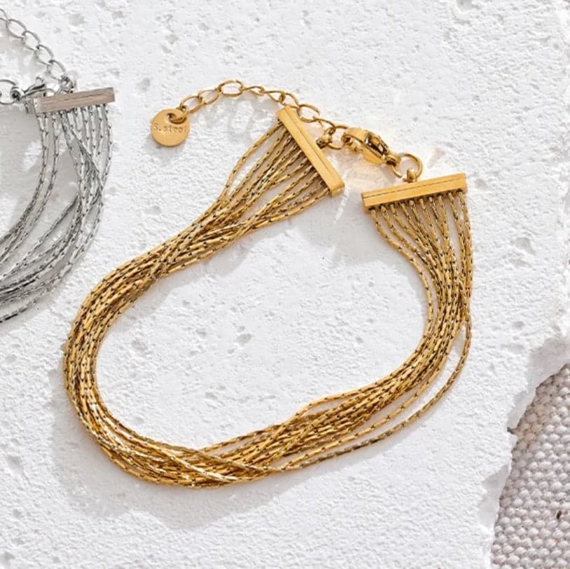 Ten layer bracelet