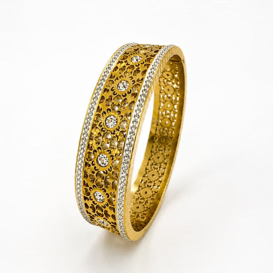18k gold-plated Zircone Bangle