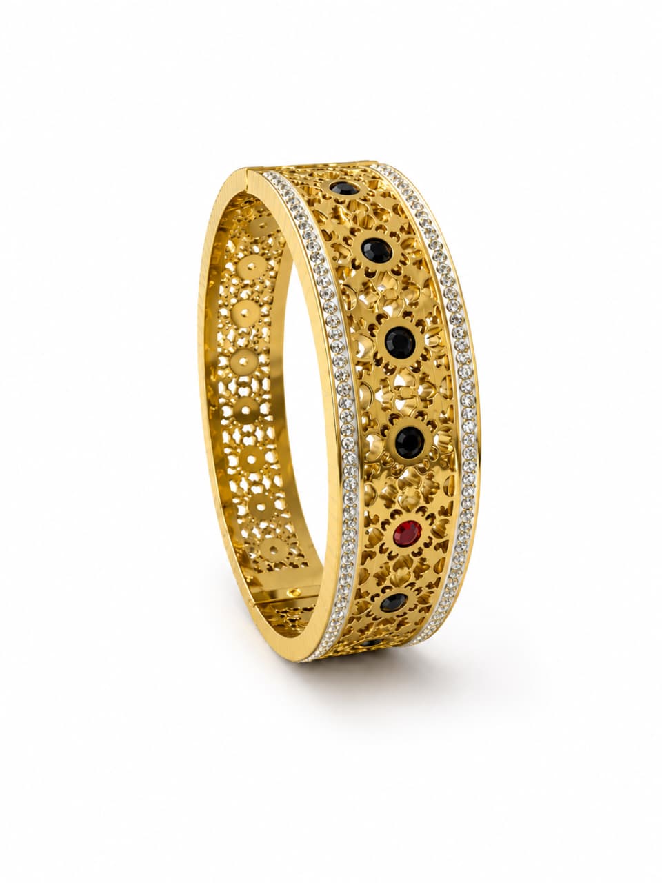 18k Gold Plated Multi stone Bangel