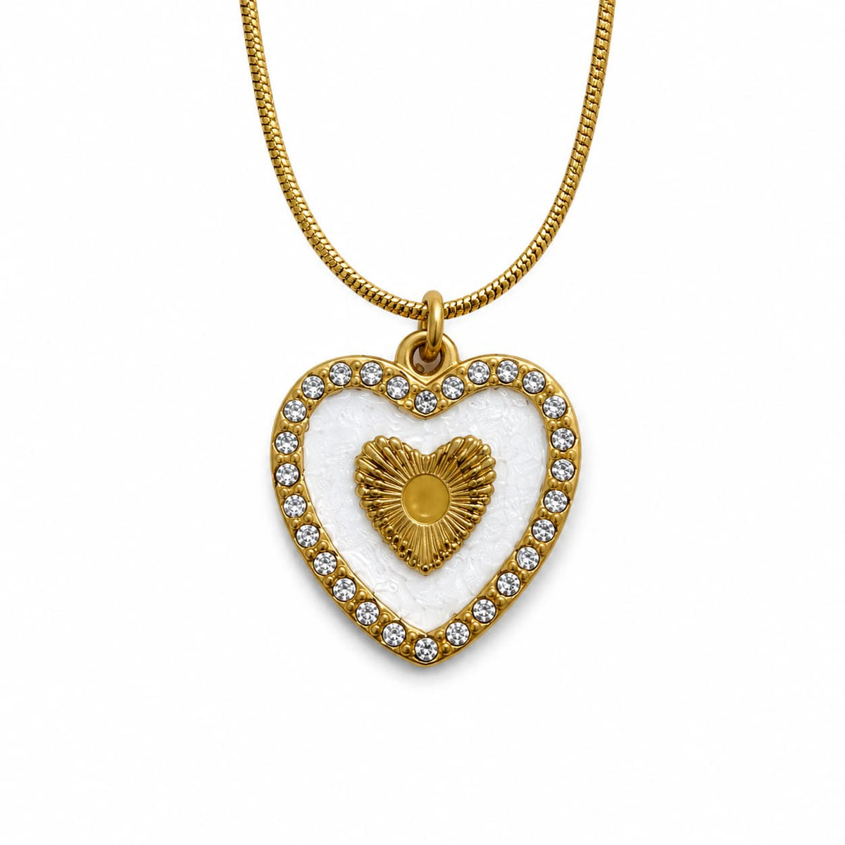 Zircon heart necklace