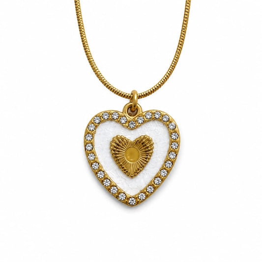 Zircon heart necklace