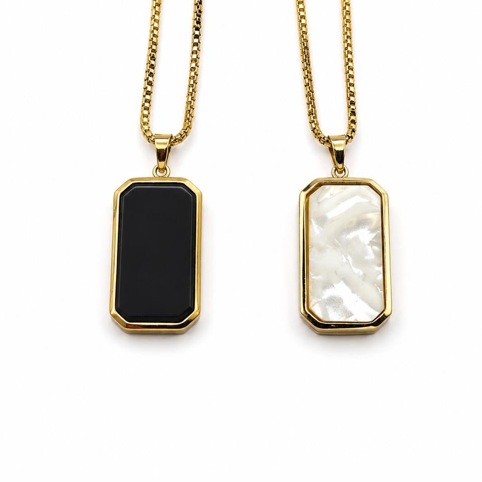 DUBLE sited Chip Necklace