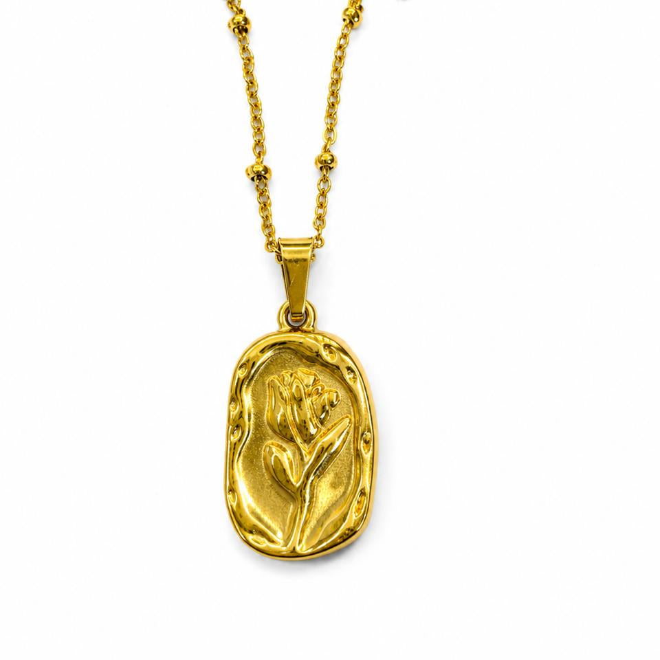Gold plated Rose Necklace