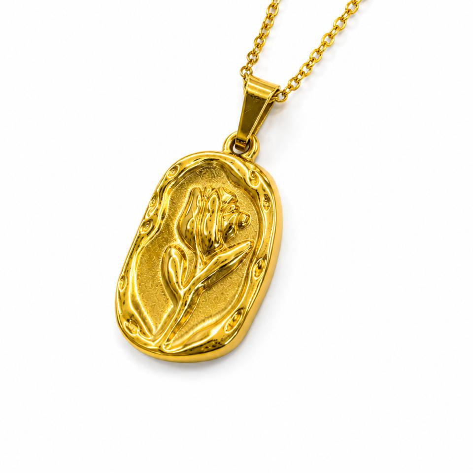 Gold plated Rose Necklace
