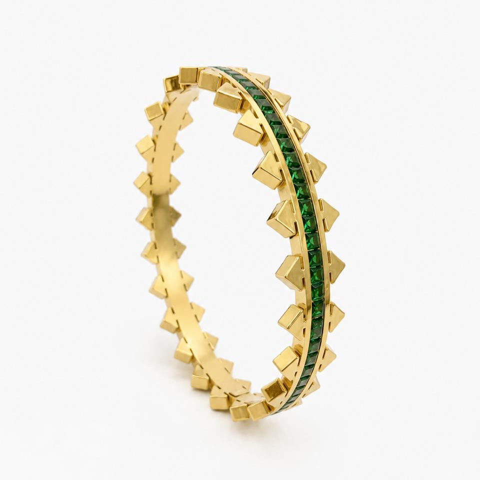 Arrow Green Bangle