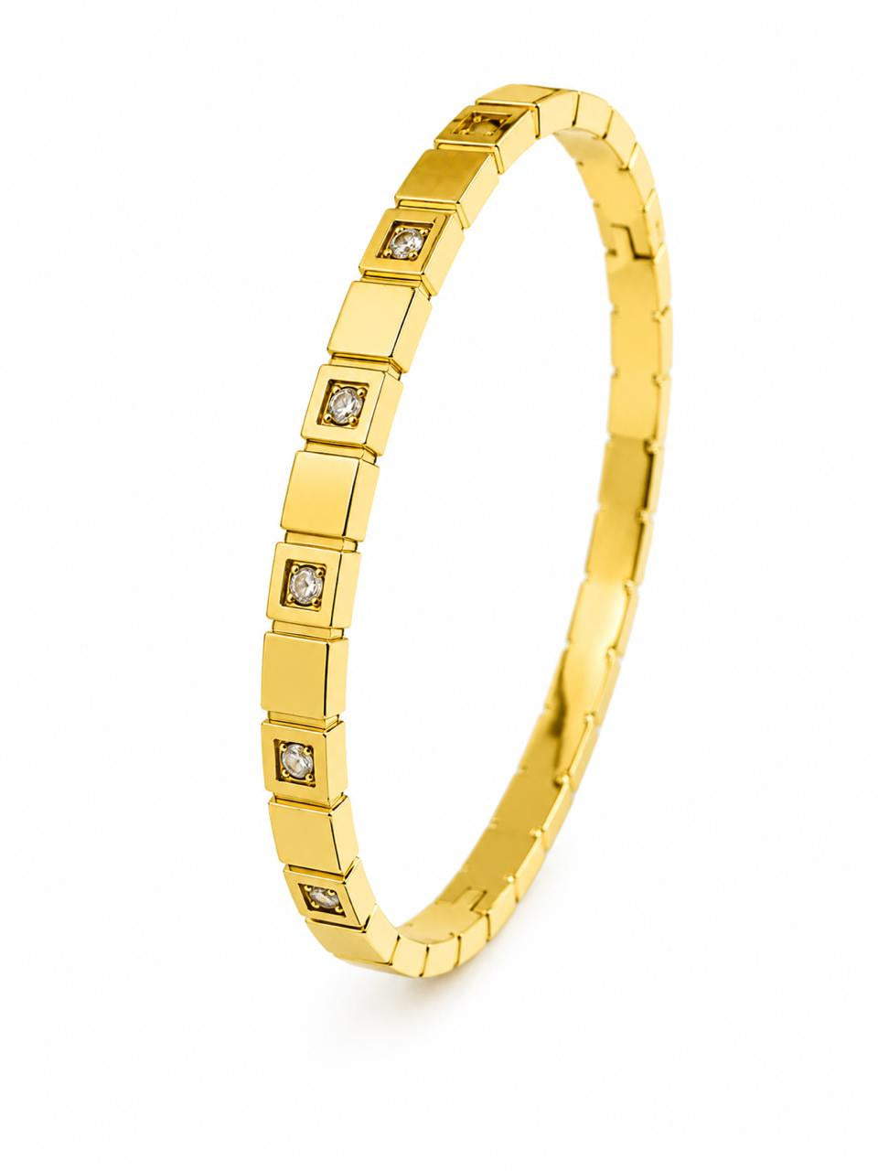 Minimalist White Filled Bangle