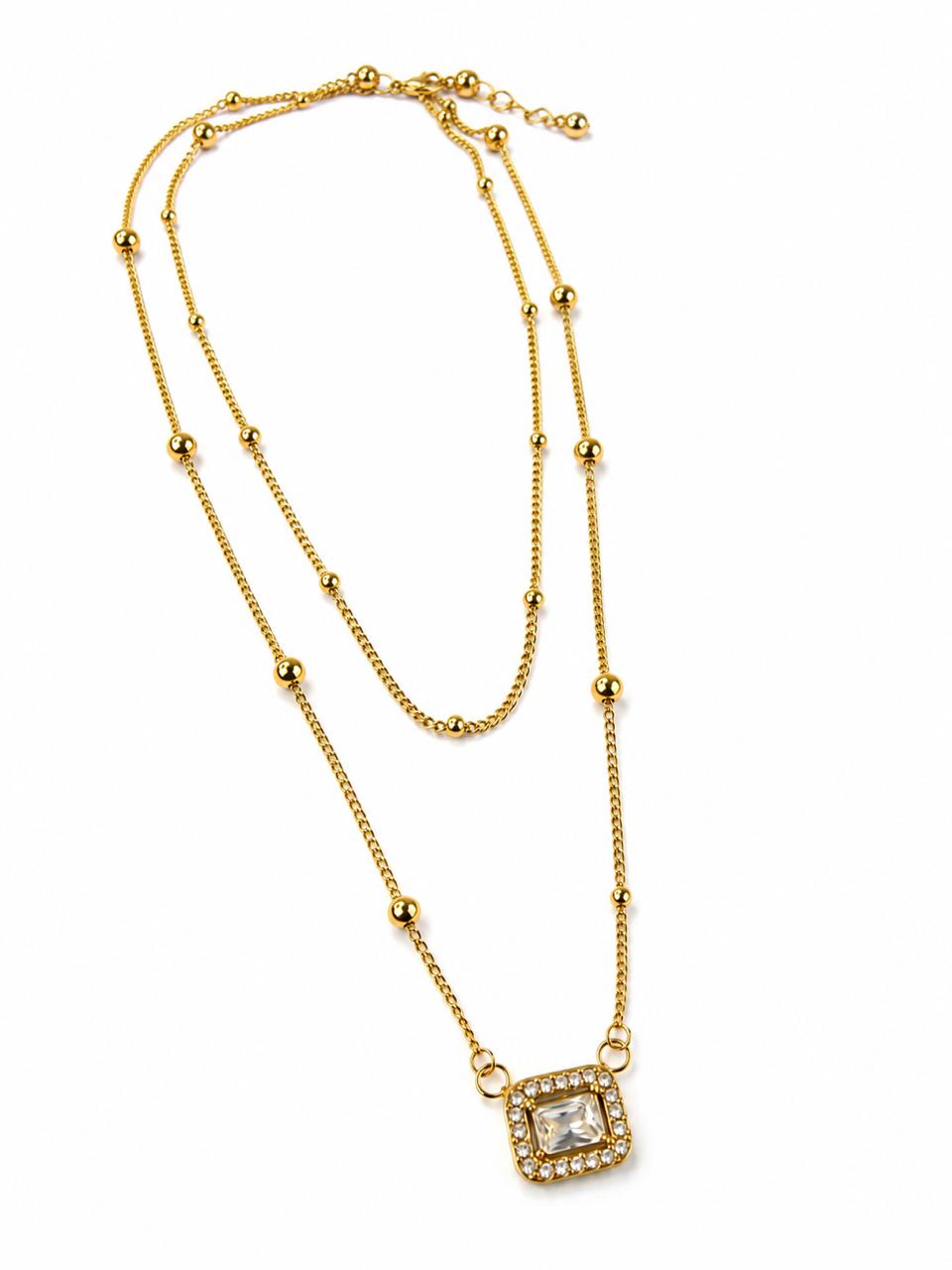 Square Zircone Necklace