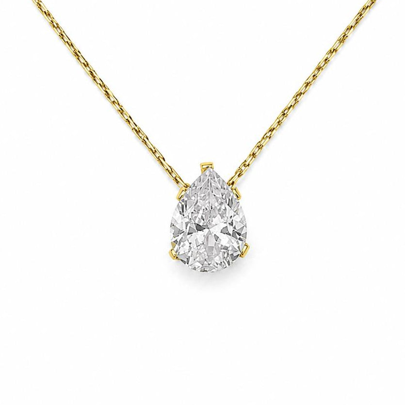 Zircone triangle necklace