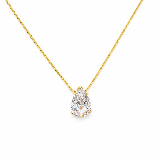 Zircone triangle necklace