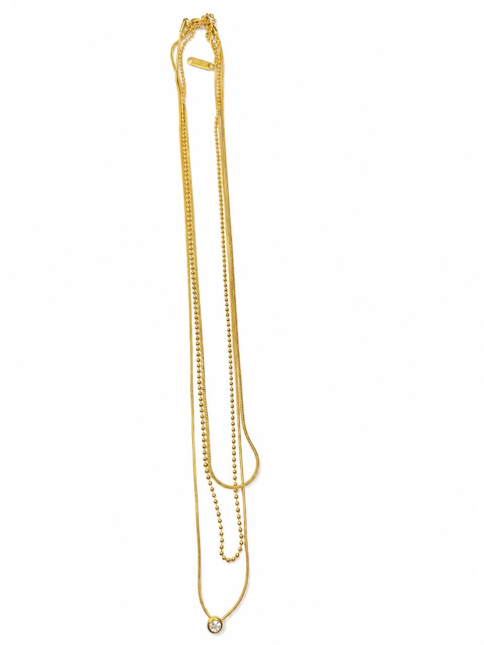 Three Layer zircone Necklace