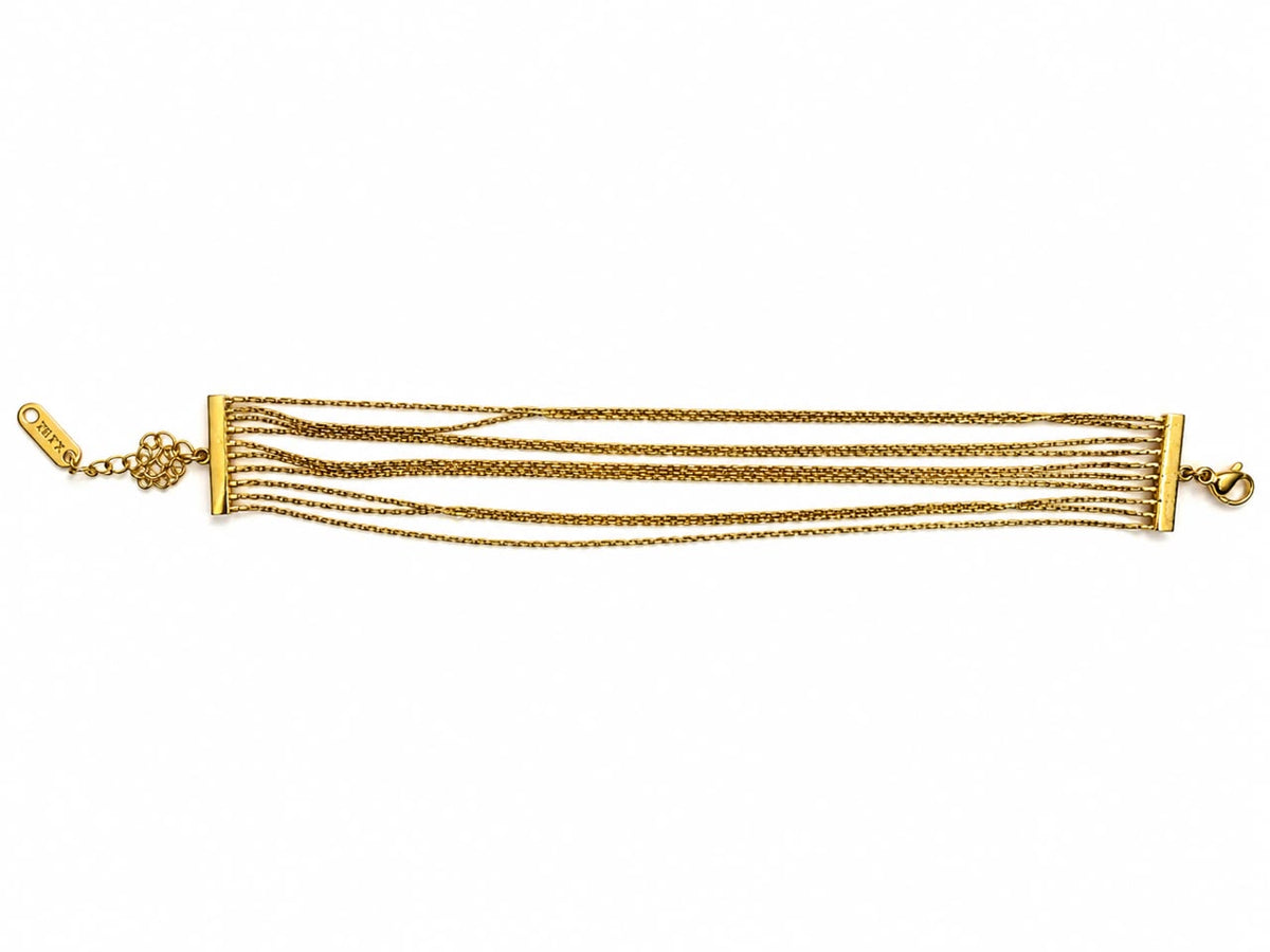 Ten layer bracelet