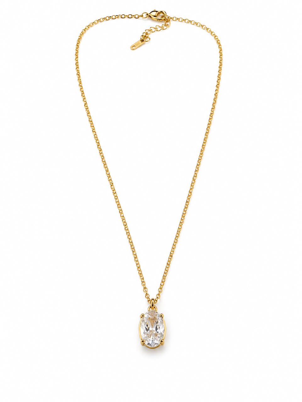 Oval Zircon Necklace