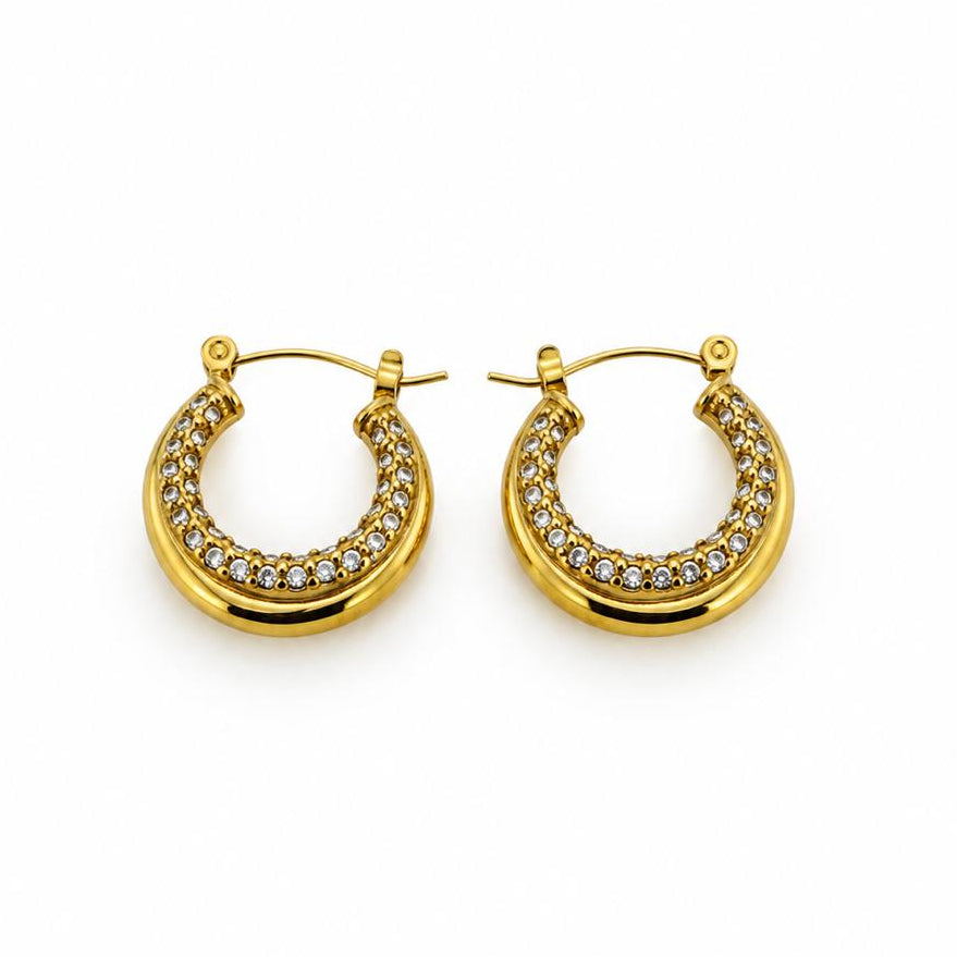 Double-layer Zircon Earrings