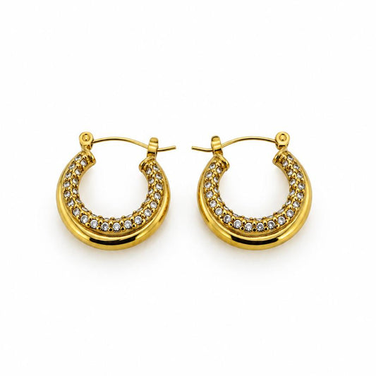 Double-layer Zircon Earrings