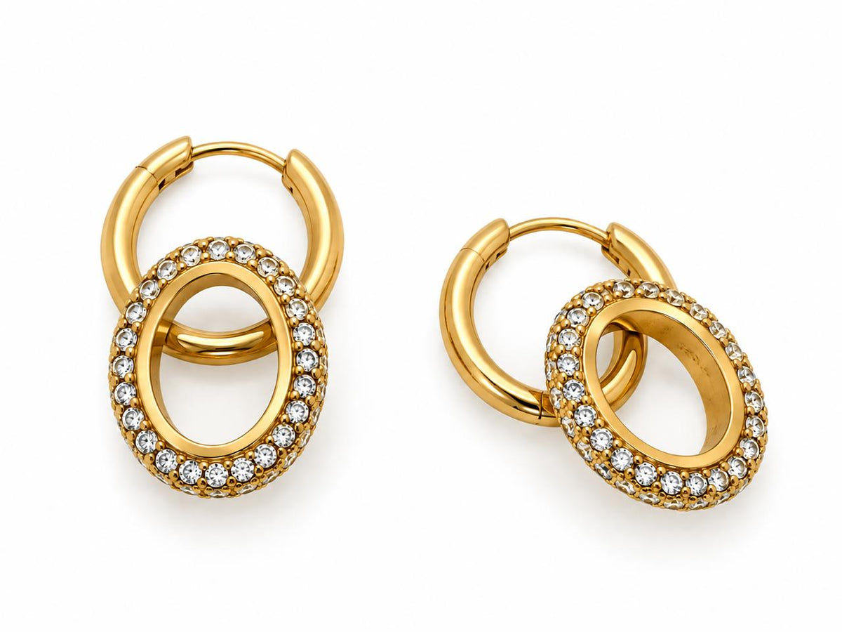 Circle zircone Earrings