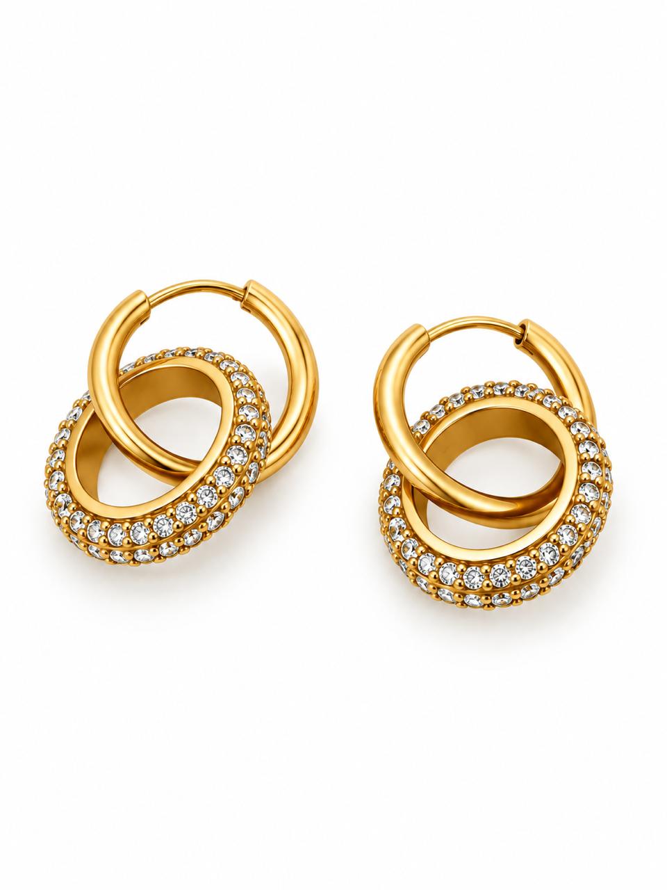 Circle zircone Earrings
