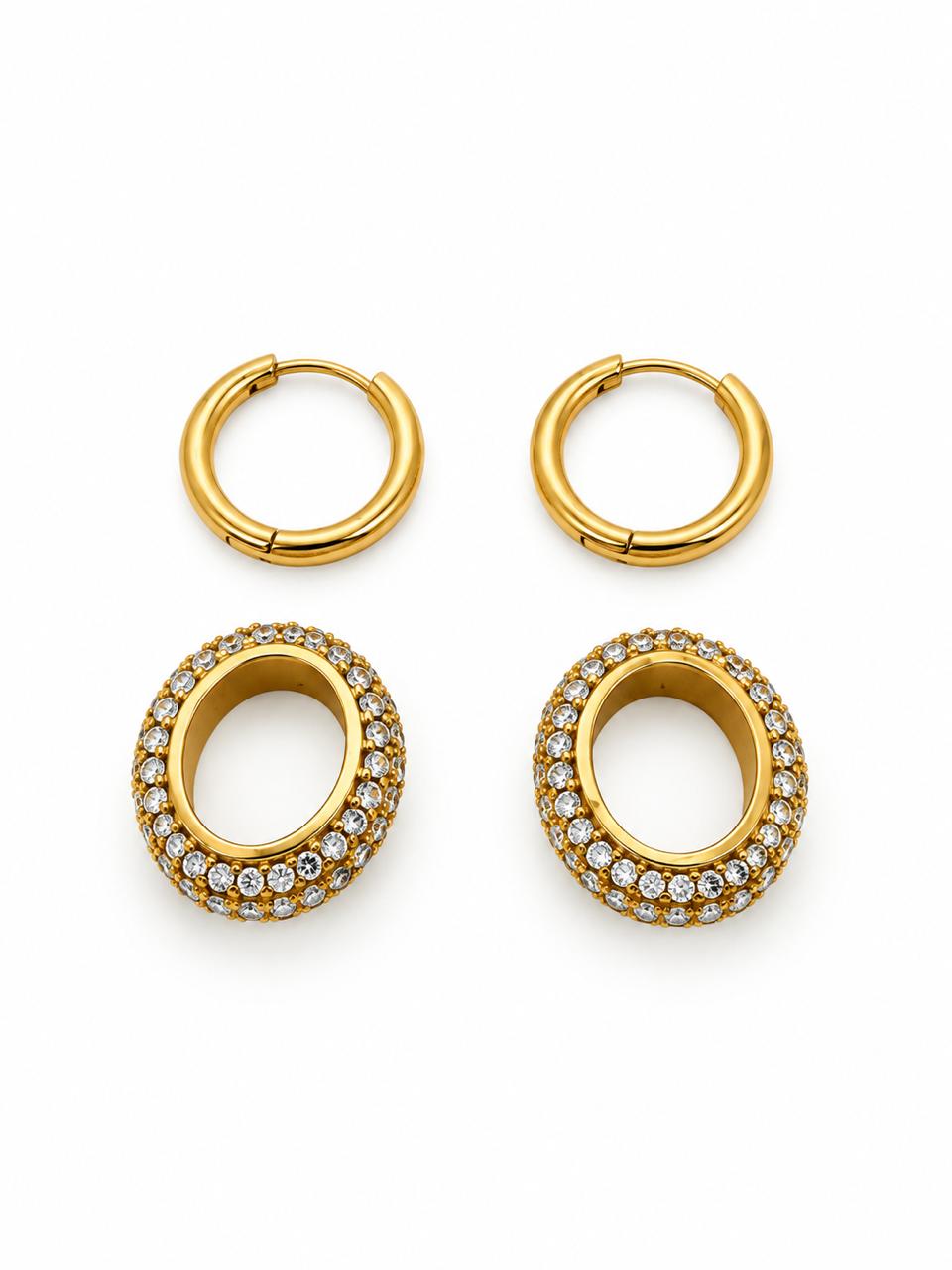 Circle zircone Earrings
