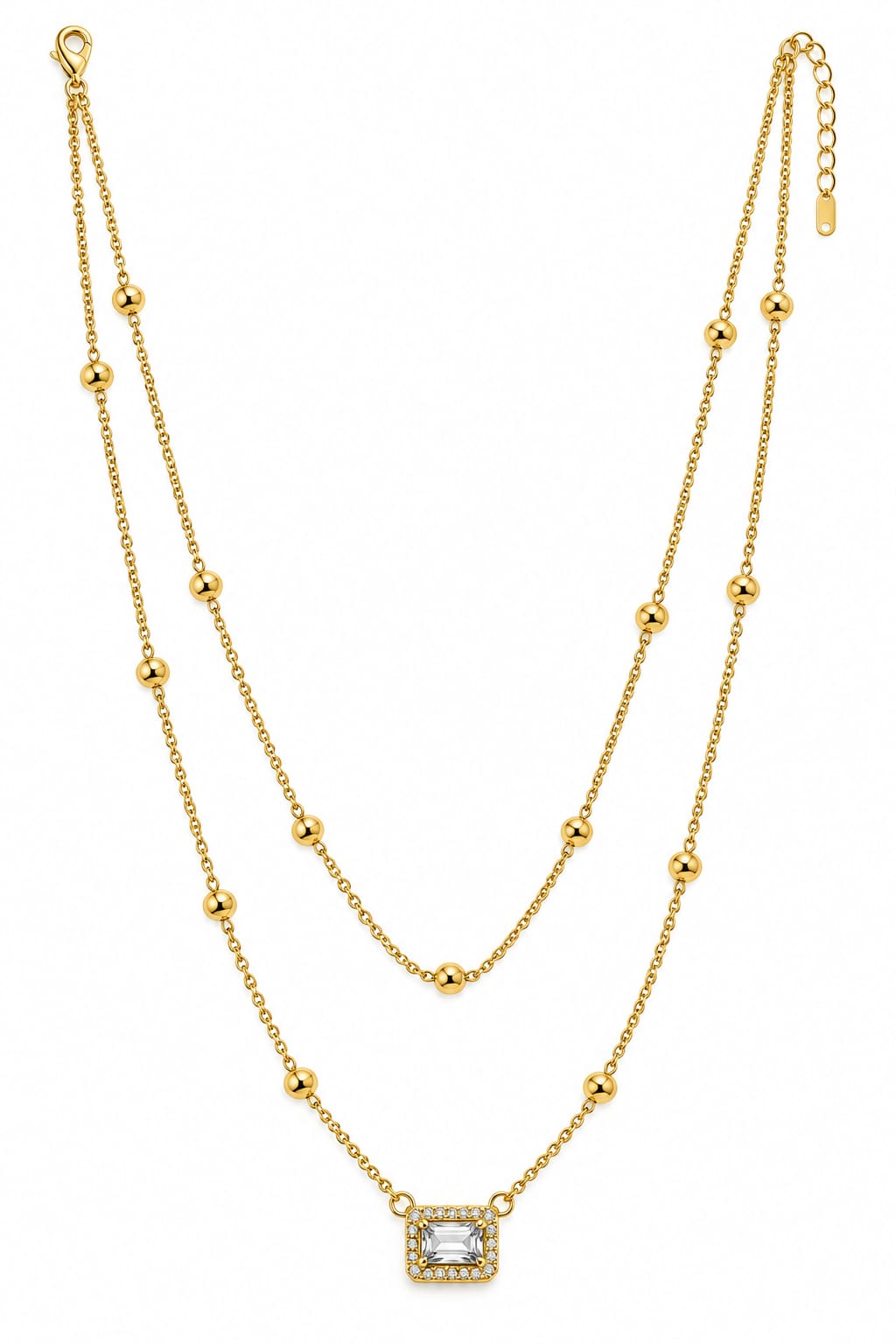 Square Zircone Necklace