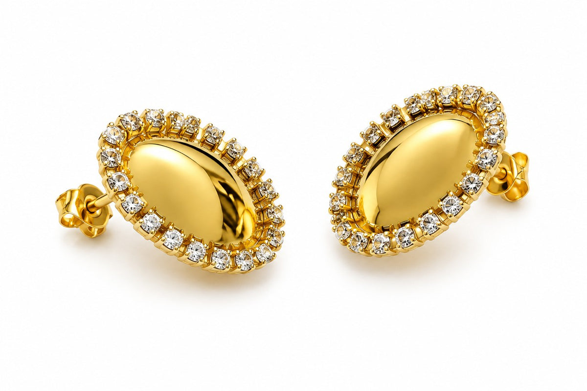 Round Zircon Earrings